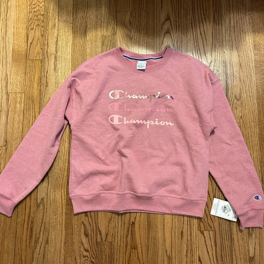 Pink champion crewneck sweatshirt - Picture 1 of 4